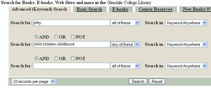 Library Catalog Search Example